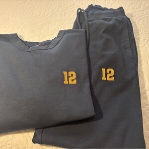 Anine Bing Navy Pajama Set with Gold Details